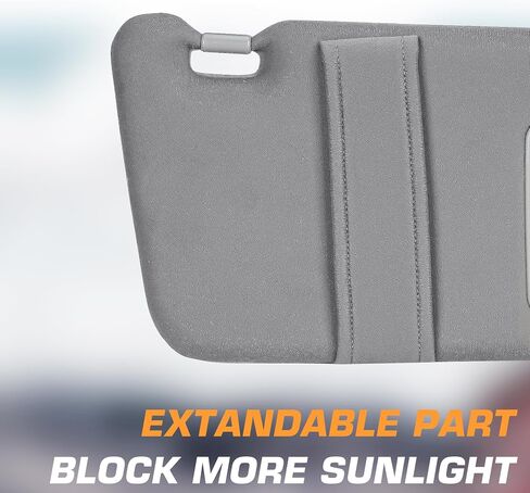 Left Driver Side Sun Visor with Light Fit for Toyota Camry 2007 2008 2009 2010 2011 Gray Replace # 74320-06780-B 74320-33B81-B0 in Saudi Arabia