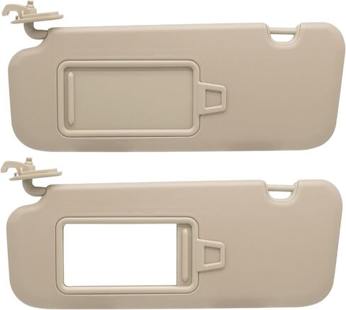 Driver Left & Passenger Right Sun Visor Compatible with Hyundai Elantra 2016-2020 without Sunroof Replaces# 85210-F2100-TTX 85220-F2100-TTX Color Gray in Kuwait