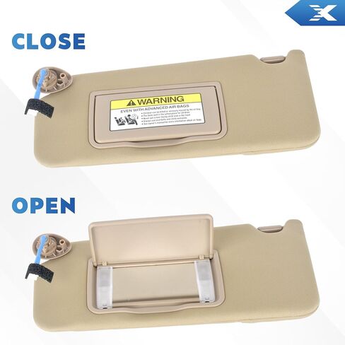 Car Beige Passenger Right Sun Visor for Honda Accord 2008 2009 2010 2011 2012 2013 2014 2015 2016 2017 Sun Protection Visors Replaces# 83230TA0A91ZA，83230TA0A91ZB in Saudi Arabia