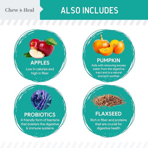 مضغ + شفاء مختبرات بروبيوتيك سمك السلمون المقدد للكلاب - 12 أونصة من سمك السلمون المقدد لصحة الجهاز الهضمي - مصنوع من سمك السلمون البري في ألاسكا، والتفاح، واليقطين، وبروتين البازلاء، والمزيد - صنع في الولايات المتحدة الأمريكية in Kuwait