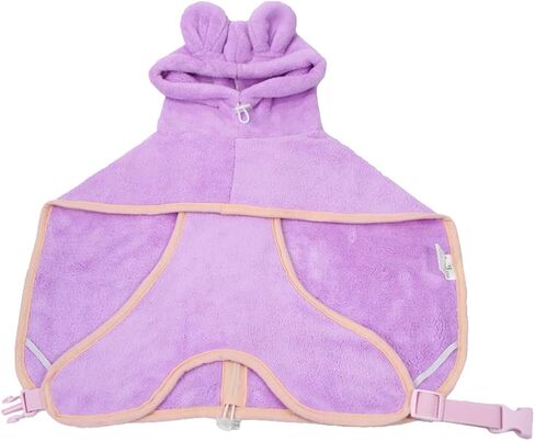 Dog Drying Coat with Hood, Adjustable Soft Wrap Bathrobe with Buckle, Super Absorbent Fast Drying Tower for Small, Medium, Large Dog Cats (X-Large, Purple) in Saudi Arabia