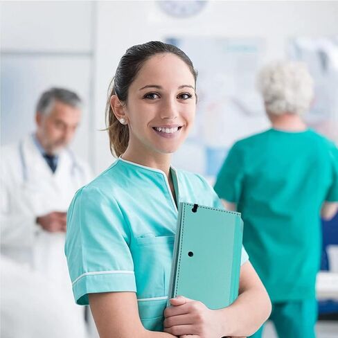 حافظة للتمريض قابلة للطي، حافظة قابلة للطي مع أوراق الغش لطبعة التمريض، 3 طبقات حافظة للممرضات مع مشبك منخفض ومشبك قلم جيب حافظة ثلاثية الطي للطلاب والممرضات والأطباء، نعناع in Kuwait