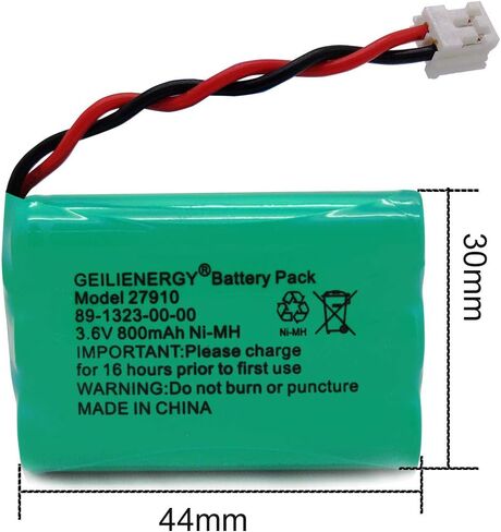 بطارية هاتف لاسلكية GEILIENERGY 27910 قابلة لإعادة الشحن متوافقة مع 89-1323-00-00 E1112 E2801 TL72108 SD-7501 23-959 سماعات لاسلكية 3.6 فولت (عبوة من 4) in Kuwait