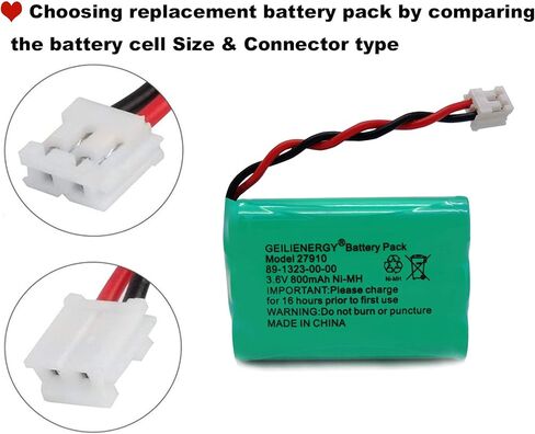 بطارية هاتف لاسلكية GEILIENERGY 27910 قابلة لإعادة الشحن متوافقة مع 89-1323-00-00 E1112 E2801 TL72108 SD-7501 23-959 سماعات لاسلكية 3.6 فولت (عبوة من 4) in Kuwait