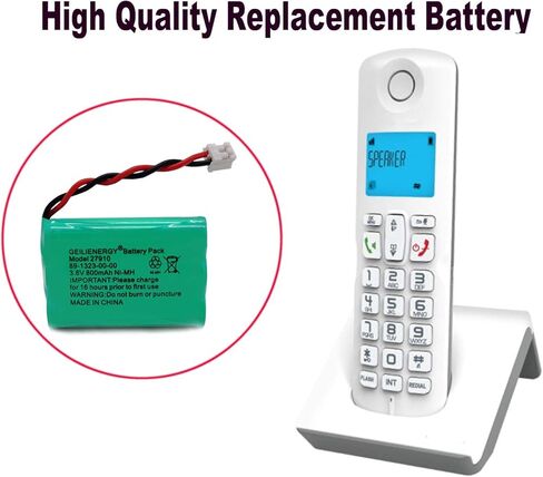 بطارية هاتف لاسلكية GEILIENERGY 27910 قابلة لإعادة الشحن متوافقة مع 89-1323-00-00 E1112 E2801 TL72108 SD-7501 23-959 سماعات لاسلكية 3.6 فولت (عبوة من 4) in Kuwait