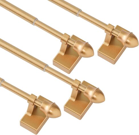 Magnetic Curtain Rods for Metal Doors，No tools required,Multi-Use Adjustable Appliance for Windows Iron Steel Places，09-16 Inch，2 Pack,Black in Saudi Arabia