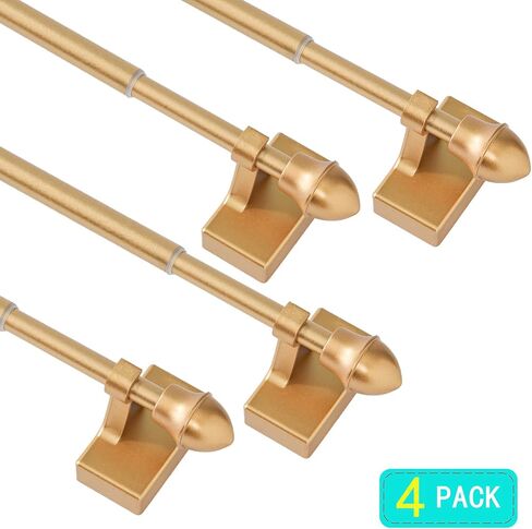 Magnetic Curtain Rods for Metal Doors，No tools required,Multi-Use Adjustable Appliance for Windows Iron Steel Places，09-16 Inch，2 Pack,Black in Saudi Arabia