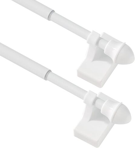 Magnetic Curtain Rods for Metal Doors，No tools required,Multi-Use Adjustable Appliance for Windows Iron Steel Places，09-16 Inch，2 Pack,Black in Saudi Arabia