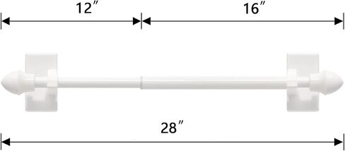 Magnetic Curtain Rods for Metal Doors，No tools required,Multi-Use Adjustable Appliance for Windows Iron Steel Places，09-16 Inch，2 Pack,Black in Saudi Arabia