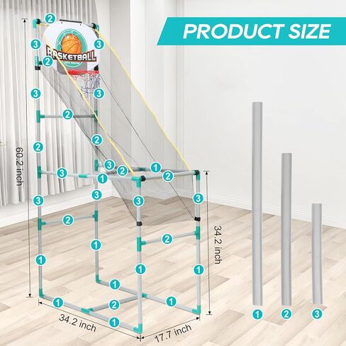 طوق كرة سلة داخلي للأطفال من عمر 3 إلى 9 سنوات in Kuwait