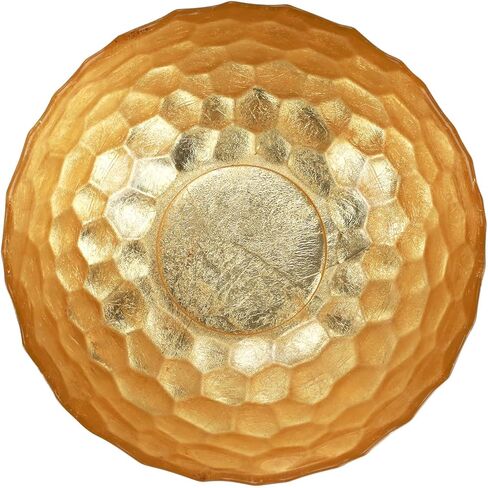 وعاء صغير على شكل قرص العسل الذهبي الزجاجي من فيتري روفولو، طبق مزخرف، وعاء فواكه وحلوى للمكتب/المنزل in Kuwait