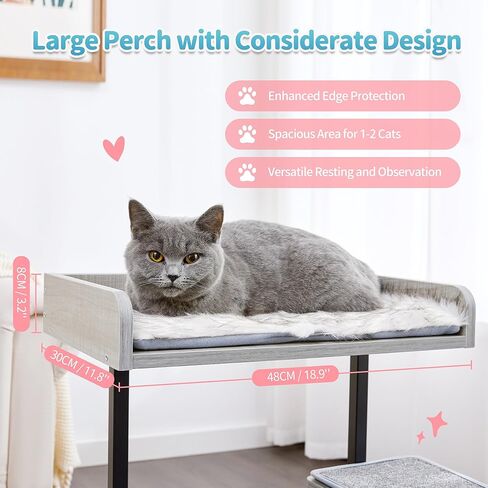 برج شجرة القطط مقاس 27 بوصة من Made4Pets، خطوات تسلق شجرة القطط الصغيرة للقطط الداخلية، شجرة نشاط متعددة المستويات مع جثم علوي، 3 خطوات، وسادة وحصائر مضادة للانزلاق in Kuwait