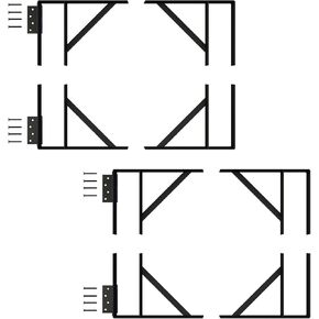 مجموعة بوابة DIYHD مكونة من قطعتين شديدة التحمل ومضادة للترهل، أجهزة إطار بوابة بقوس قابل للتعديل للسياج الخشبي أو الفناء، تناسب عرض 60.96 سم - 60 سم، تعمل مع الخشب 2 × 4 (الخشب غير متضمن) in Kuwait