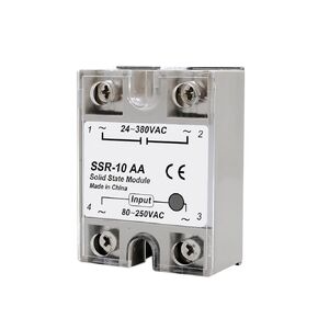 10 قطعة تتابع الحالة الصلبة 10A 25A 40A 50A 60A 80A 100A DC إلى التيار المتناوب إلى وحدة مرحلة واحدة 24-380VAC (10 قطعة SSR-50A) in Kuwait