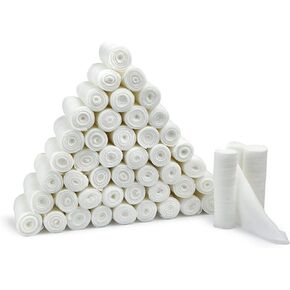 D&H Medical Pack of 24 Gauze Bandage Roll 4 Inches x 4 Yards - Medical Gauze Wrap for Wounds Care - Easy to Use Cotton Gauze Rolls for Hand Wrap Dressing Ankles & Knees in Saudi Arabia