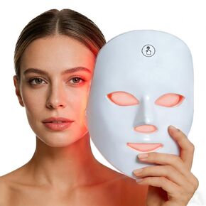 DPFACE Red Light Mask, 7-1 Colors Red Light Face Mask, Cordless, Portable, Rechargeable for Travel & Home Use in Saudi Arabia