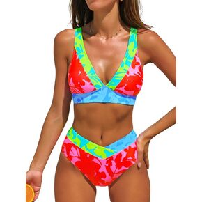 popvil High Waisted Bikini Sets 2026 Two Piece Tummy Control Swimsuits for Women Leopard Print Sexy Bathing Suits in Saudi Arabia