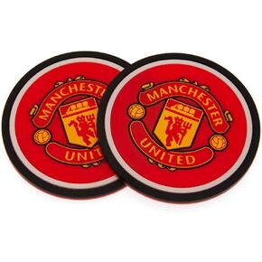 مجموعة قواعد نادي مانشستر يونايتد (عبوة من قطعتين) (مقاس واحد) (أحمر) in Kuwait