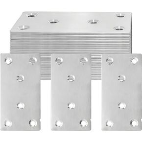 Stainless Steel Flat Bracket Mending Plate, 40 Pack Heavy Duty Metal Mending Joining Plates for Wood, Shelves, Furniture, Cabinet, 3.15x1.57x0.08 Inches in Saudi Arabia
