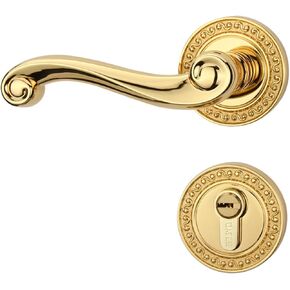 Indoor Wooden Door Lock Anti-Theft Magnetic Split Lock Bedroom Bathroom Door Lock Door Handle(Really Golden) in Kuwait