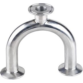 1pc Pipe OD 19mm/38mm/51mm Sanitary U Shape 3 Way 304 Stainless Steel Ferrule OD 1.5" 2" Pipe Fittings Tri Clamp(32mm x ferrule 50.5) in Saudi Arabia