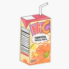 Magnet Hi-C Juice Box Viny Magnetic Bumper Sticker 5" in Saudi Arabia
