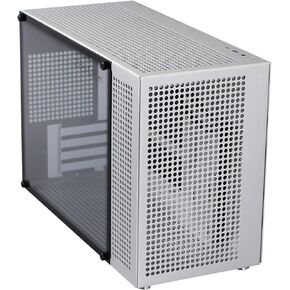 A1P Mini-ITX Case, Micro ITX PC Case, Mini Computer Case in Silver Color, Full Aluminum Small Gaming Case with 3.0 Dual Reverse PCI Riser Cable in Saudi Arabia