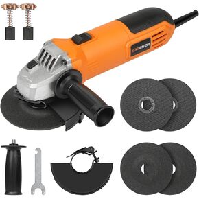 Angle Grinder,6.0-Amp Electric Angle Grinder Tool 4-1/2",11000RPM Metal Cutter Grinder with 4 Pcs Wheel for Cutting, Grinding, Polishing and Rust Removal in Saudi Arabia