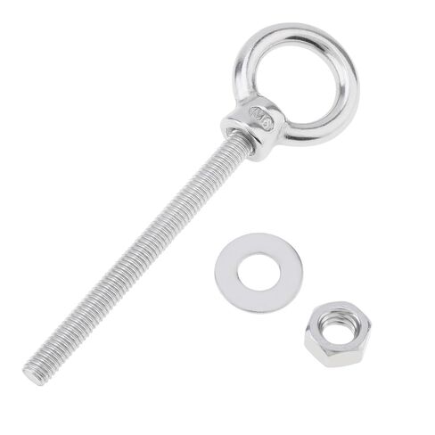 5 Pack M6 Eye Bolt, 1/4"x 2.4" 316 Stainless Steel Marine Grade Threaded Eyebolts, Lifting Ring Threaded Eyebolts with Nuts Washers, Shoulder Eye Bolt in Saudi Arabia