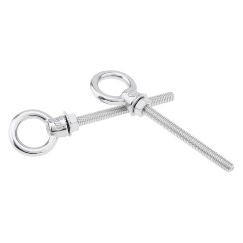 5 Pack M6 Eye Bolt, 1/4"x 2.4" 316 Stainless Steel Marine Grade Threaded Eyebolts, Lifting Ring Threaded Eyebolts with Nuts Washers, Shoulder Eye Bolt in Saudi Arabia