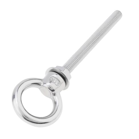 5 Pack M6 Eye Bolt, 1/4"x 2.4" 316 Stainless Steel Marine Grade Threaded Eyebolts, Lifting Ring Threaded Eyebolts with Nuts Washers, Shoulder Eye Bolt in Saudi Arabia