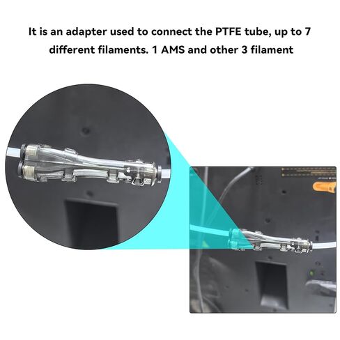 Immdinogo 4-in-1 PTFE Adapter for BambuLab H2C: Filament Tube Expansion Port Replacement - Ensured Stable Multi-Color Material Printing 3D Printer Accessories in Saudi Arabia