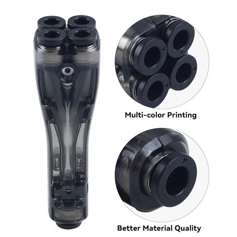 Immdinogo 4-in-1 PTFE Adapter for BambuLab H2C: Filament Tube Expansion Port Replacement - Ensured Stable Multi-Color Material Printing 3D Printer Accessories in Saudi Arabia