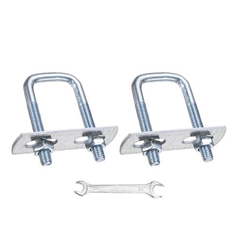 M METERXITY Square U-Bolts Kit (M6x20x50mm, Silver) 4Set Square U Shaped Bolts Carbon Steel with Frame Plates & Nuts & Washers & Wrench, Apply to Ski/Board/Sailboat/Trailer in Saudi Arabia