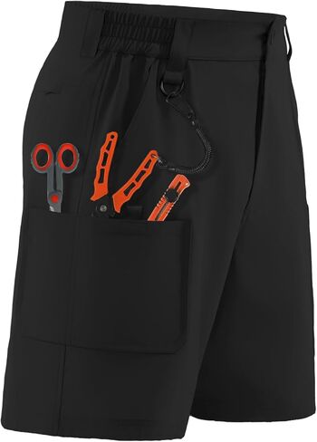 Palmyth Men’s 7" Fishing Shorts with 7 Pockets, Water-Repellent Quick Dry UPF 50+ Shorts with Tool Pockets in Saudi Arabia
