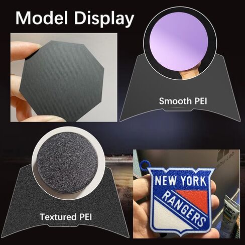 لوحة بناء PEI سوداء مزدوجة الجوانب لمختبر Bambu P2S/X1/X1C/X1E/P1P/P1S/A1، لوحة فولاذية زنبركية PEI ناعمة + مزخرفة PEI منصة مرنة 257 × 257 مم لطابعات Bambu Labs ثلاثية الأبعاد in Kuwait