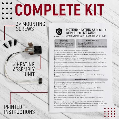 يناسب مجموعة مجموعة التدفئة Hotend من سلسلة Bambu Lab A1، متوافقة مع طابعات A1 ​​الصغيرة، جزء بديل لملحقات الطابعة ثلاثية الأبعاد in Kuwait