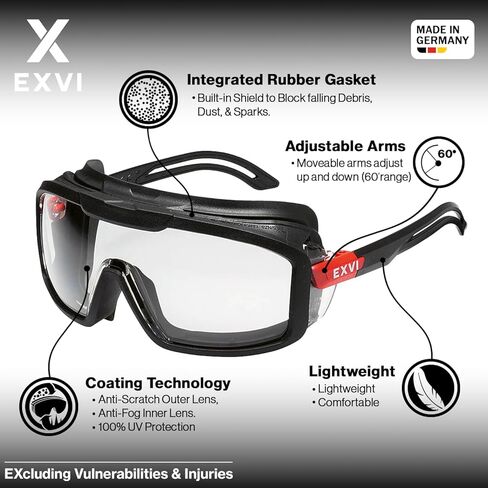 SG200 Safety Glasses – Anti-Fog & Scratch-Resistant, Flexible Rubber Gasket for Protection Against Liquids & Particles, UV400 Protection, Adjustable Ergonomic Fit in Saudi Arabia