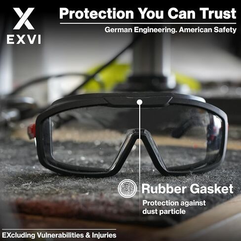 SG200 Safety Glasses – Anti-Fog & Scratch-Resistant, Flexible Rubber Gasket for Protection Against Liquids & Particles, UV400 Protection, Adjustable Ergonomic Fit in Saudi Arabia