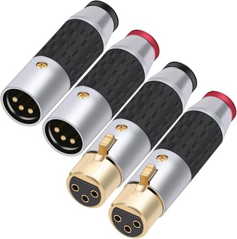 3PIN XLR سلك موصل الألياف ربط التوصيل ميكروفون وصلات صوت ذكر شاحن أنثي 1 قطعة (D1009-أحمر) in Saudi Arabia