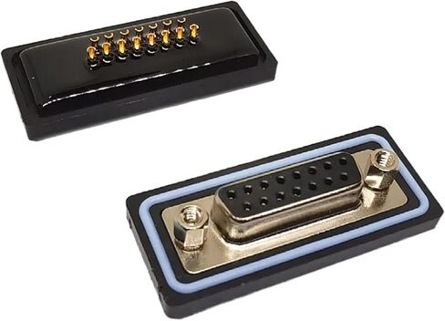 DB9 DB15 D-SUB Connector 9Pin 15Pin RS232 485 Solder D-Type Brass Gold Plating 3U 1Pcs(DB9 Male) in Saudi Arabia
