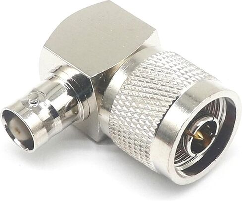 N/BNC-JKW RF Coaxial Connector N Male to BNC Female Elbow Connector RF Radio Frequency Head Adapter 1Pcs in Saudi Arabia