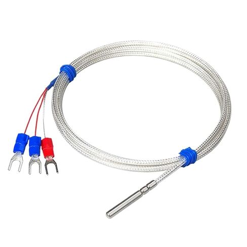 PT100 Temperature Sensor Stainless Steel Thermocouple with 0.5/1/2/3/4/5M Cable Sensing 1Pcs(PT100 Type 2M) in Saudi Arabia
