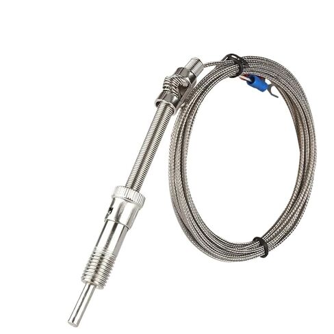 M12 Type K/E Compression Spring Shielded Wire Thermocouple Temperature Sensor for Controller Cable 1Pcs(M12 K Type 4m) in Saudi Arabia