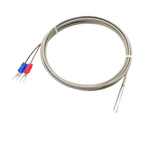 4 * 30mm Type K Thermocouple 1/2/3/4/5M Probe Shielded Braide Wire Temperature Sensor for Controller Pcs(K Type 1 M) in Saudi Arabia