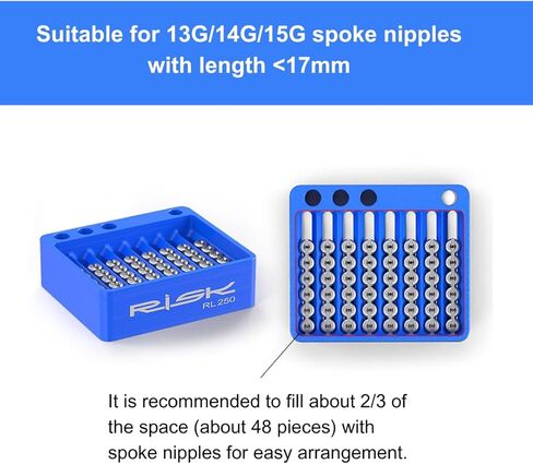Spoke Nipple Storage Box - Professional Bicycle Wheel Building Organizer (13G/14G/15G Compatible) | 48-Piece Capacity in Saudi Arabia