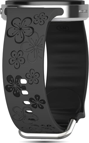 Floral Bands Compatible with Samsung Galaxy Watch 8/8 Classic 40mm/44mm/46mm Band for Women Men, Cute Soft Flower Engraved Silicone Inlay Dressy Strap for Galaxy Watch 8 40mm 44mm /8 Classic 46mm Band in Saudi Arabia