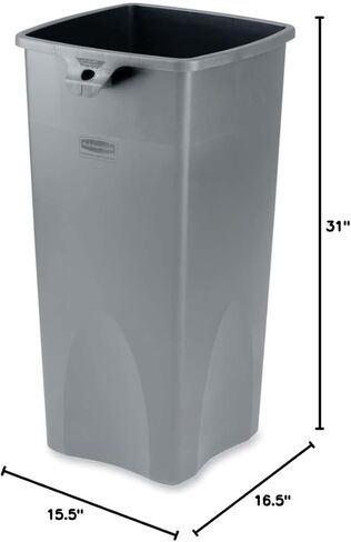 Rubbermaid Commercial, RCP356988GY, Untouchable Square Container, 1, Gray in Saudi Arabia