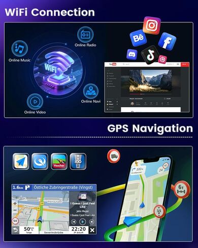 [4+64g] Hikity Android 15 Car Stereo لـ Hyundai Sonata 2015 2016 2017 (LHD) ، راديو شاشة لمس 9 بوصات مع Carplay/Android Auto/GPS Link/Mirror Link/WiFi/Bluetooth/DSP+AHD كاميرا احتياطية in Kuwait