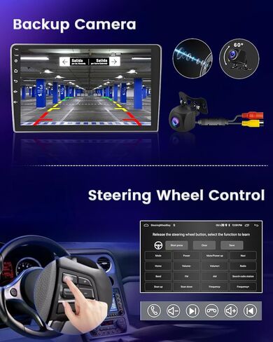 [4+64g] Hikity Android 15 Car Stereo لـ Hyundai Sonata 2015 2016 2017 (LHD) ، راديو شاشة لمس 9 بوصات مع Carplay/Android Auto/GPS Link/Mirror Link/WiFi/Bluetooth/DSP+AHD كاميرا احتياطية in Kuwait